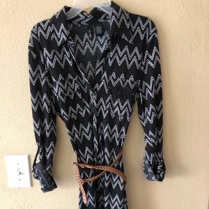 Light button down dress